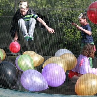 Superheroes, a trampoline and few balloons…hours of fun!