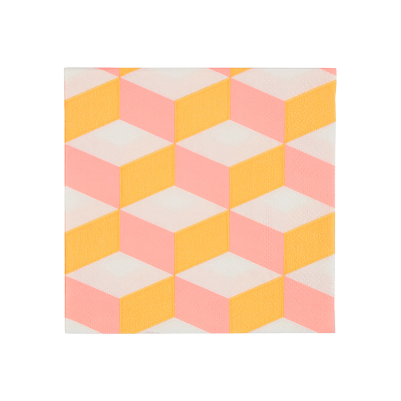 blush cubic napkins