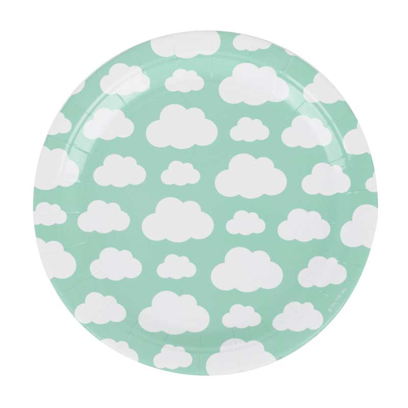 8 aqua cloud plates