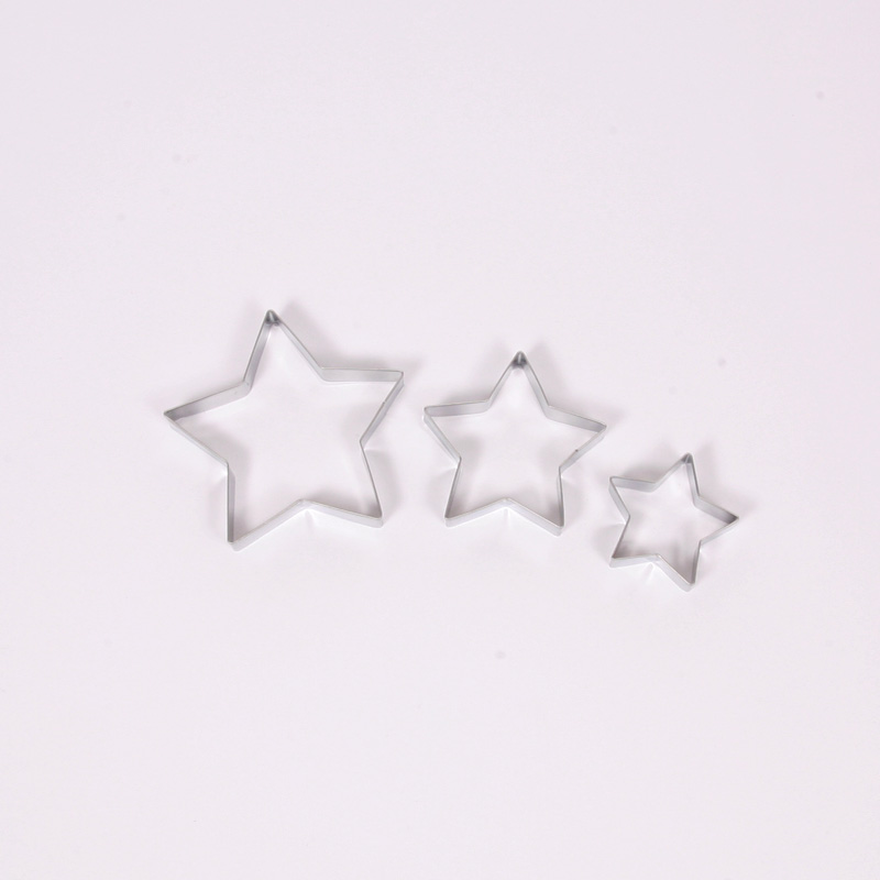 Set of 3 star shape cookie cutter