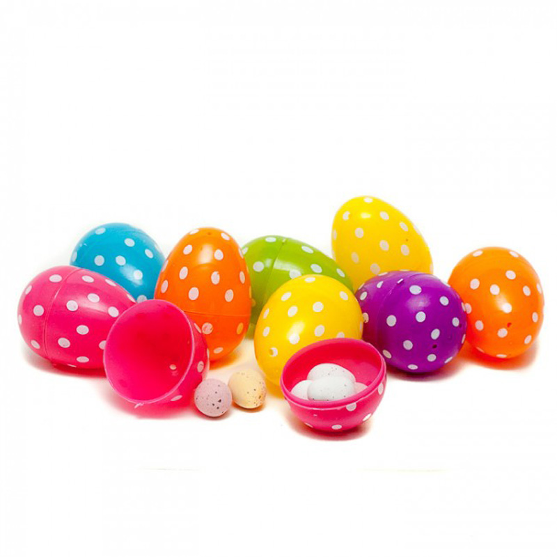 Pack of 12 Fillable Polka Dot Eggs