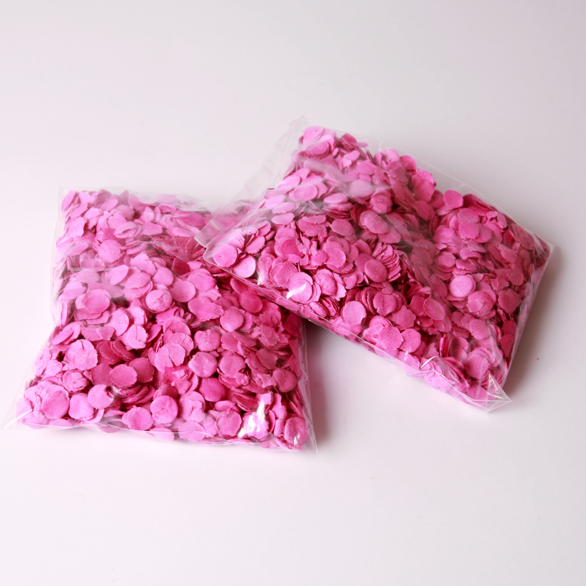 hot pink paper confetti