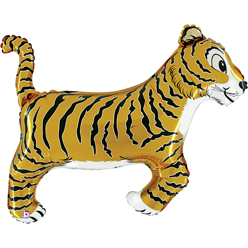 Tiger shaped foil balloon