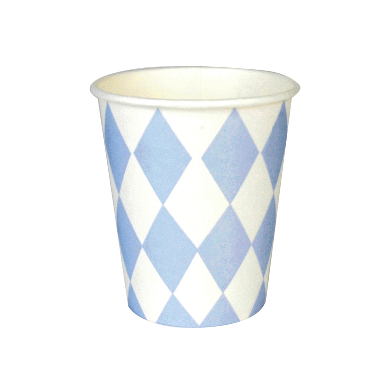 8 Blue diamond cups