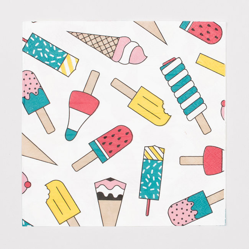 20 napkins - ice cream