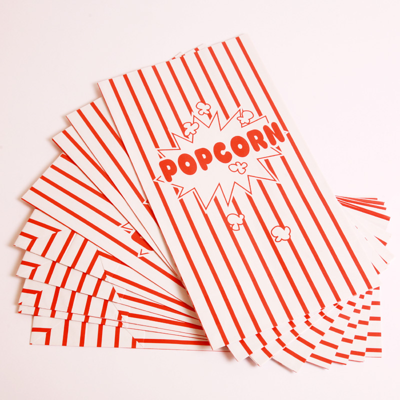 10 popcorn paper party bags