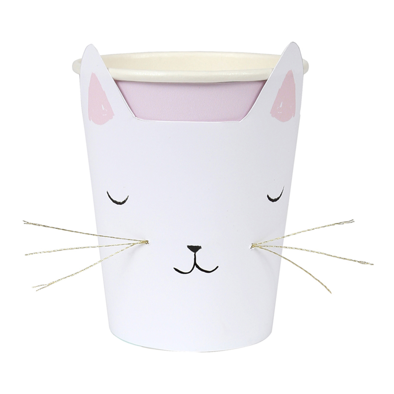 Cat with Whiskers Party Cups