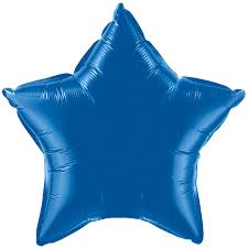 Royal blue star foil balloon