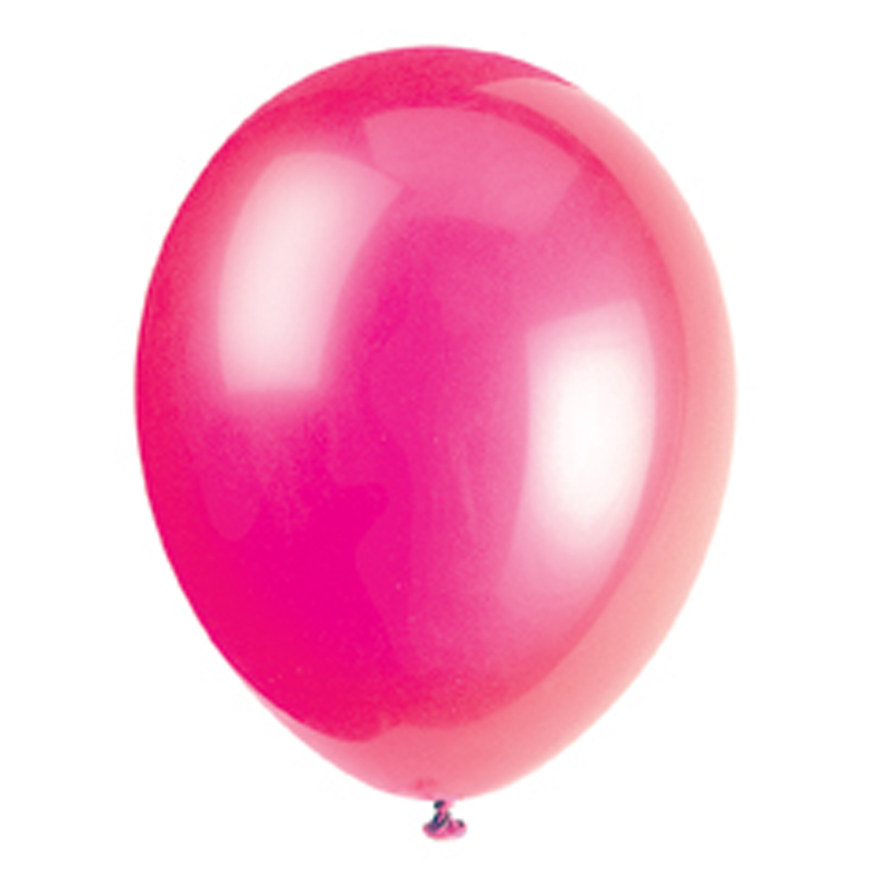 pack of 10 hot pink balloons