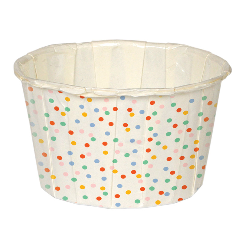 24 Multi-colour dotted candy cups