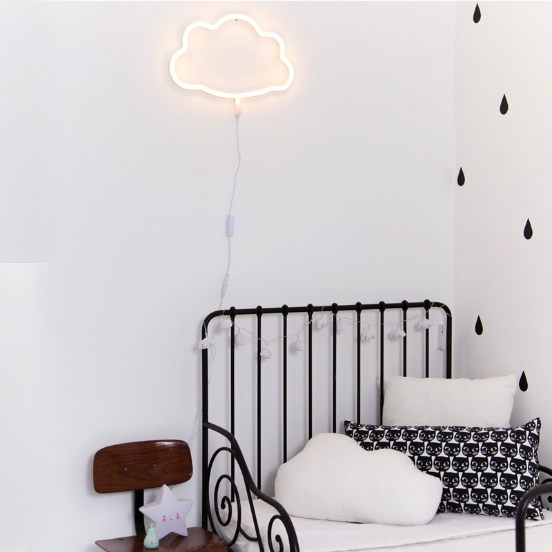 Neon style light: Cloud – white