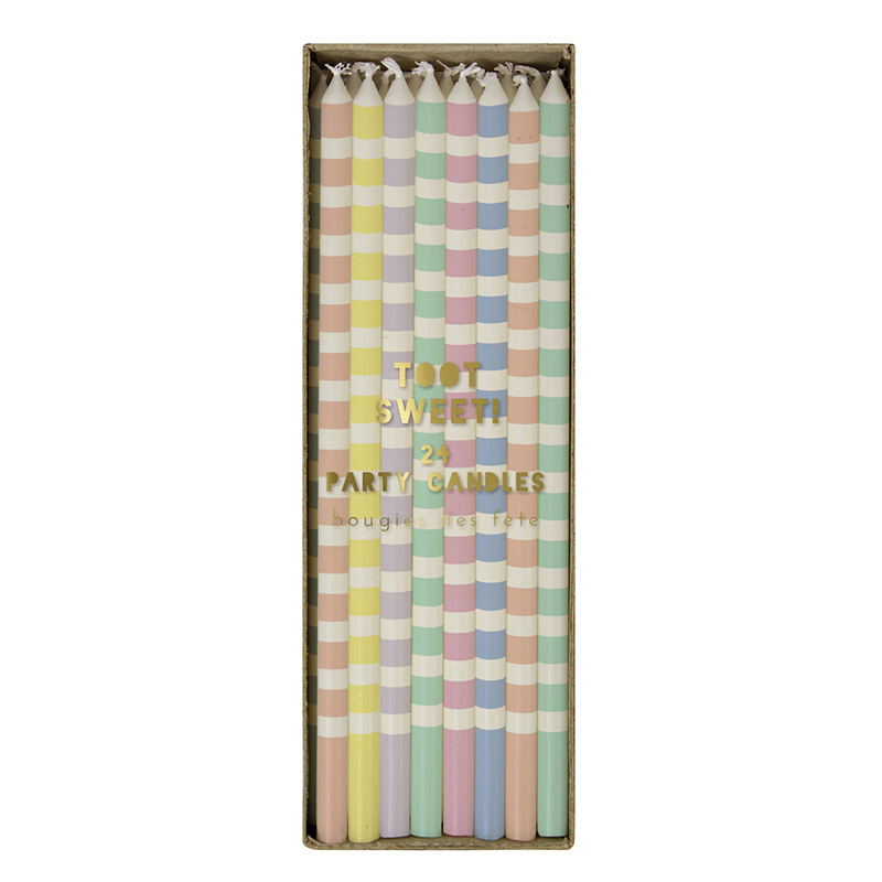 Set of 24 Pastel Party Candles