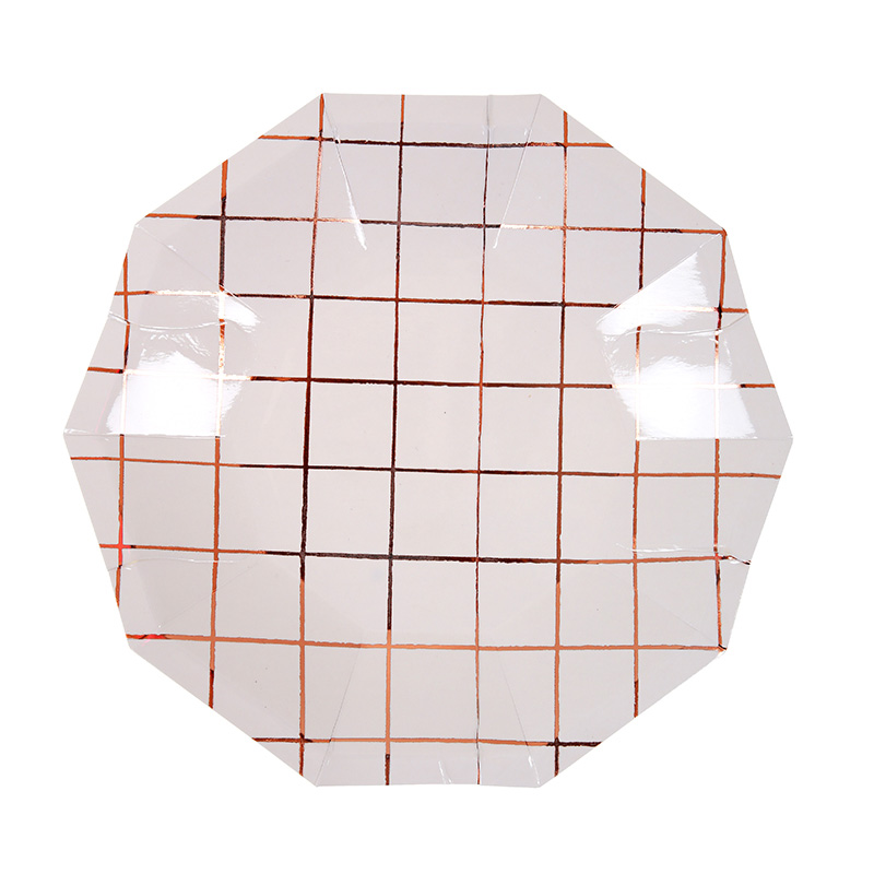 Rose Gold Grid Small Plates