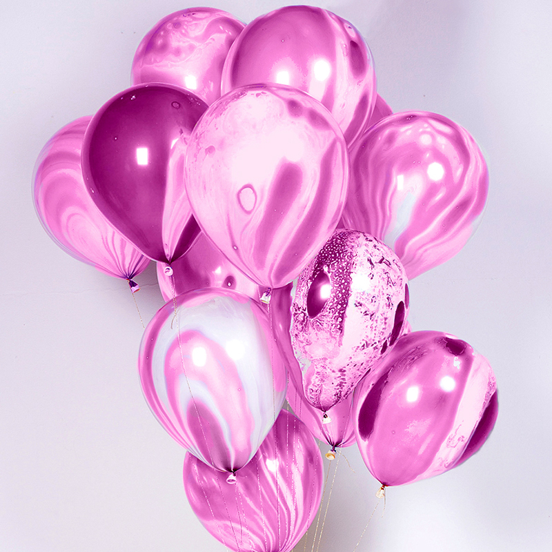 8 Lilac Marble Balloons
