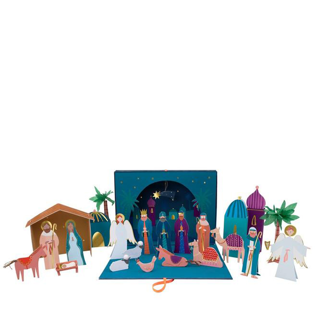 Nativity Scene Craft paper Advent calendar