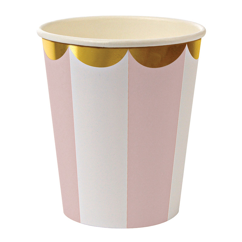 Dusty Pink Striped cups