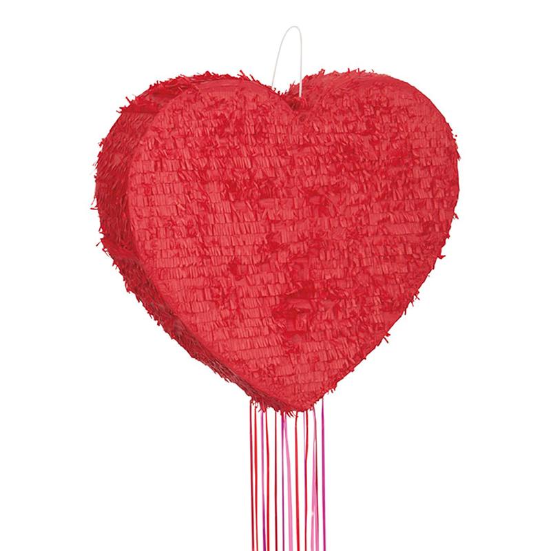 Red heart pinata