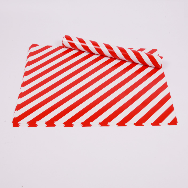 10 red stripe placemats
