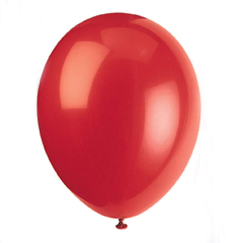 pack of 10 cherry red balloons