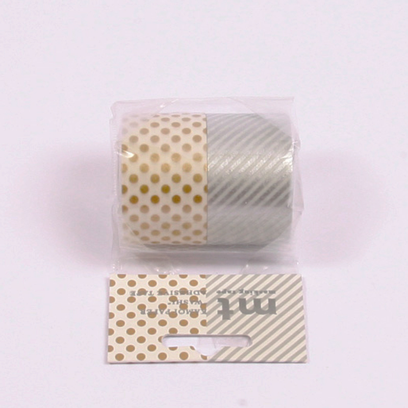 Wide washi tapes - silver & gold