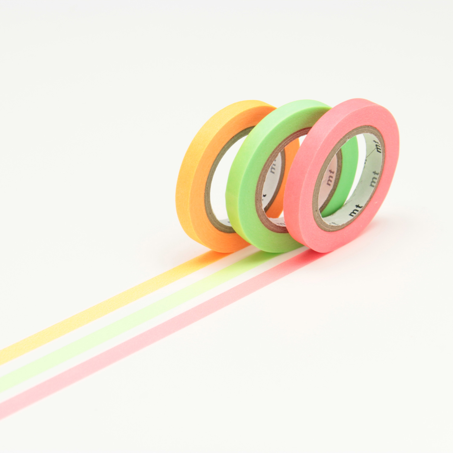 Slim washi tape - set of 3 neon rolls
