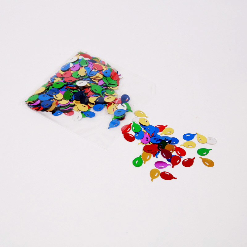 Multi-coloured foil balloon confetti