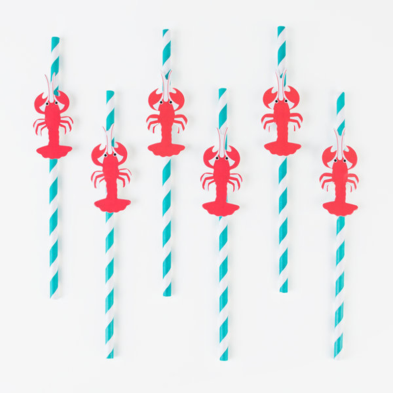 12 straws-lobster