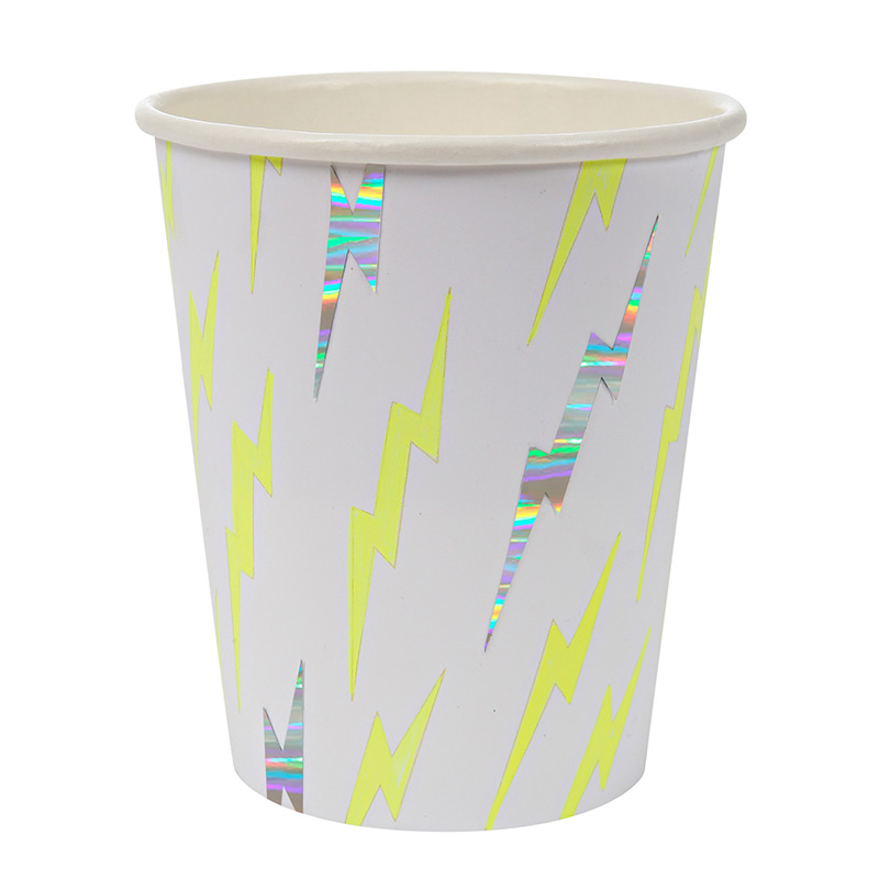 8 silver lightning party cup