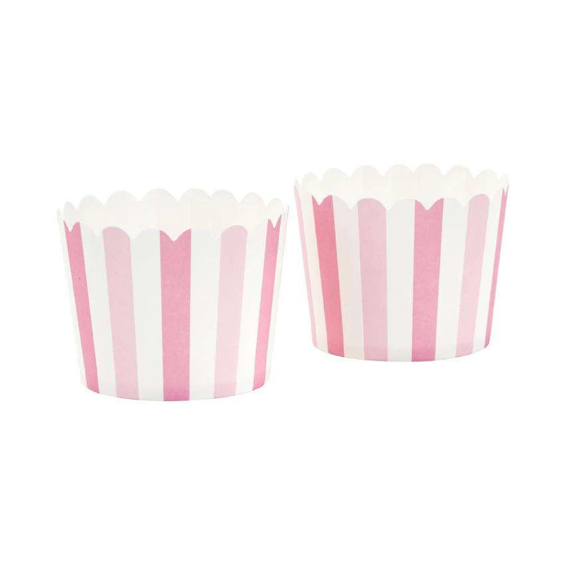 20 pink Stripe cupcake liners