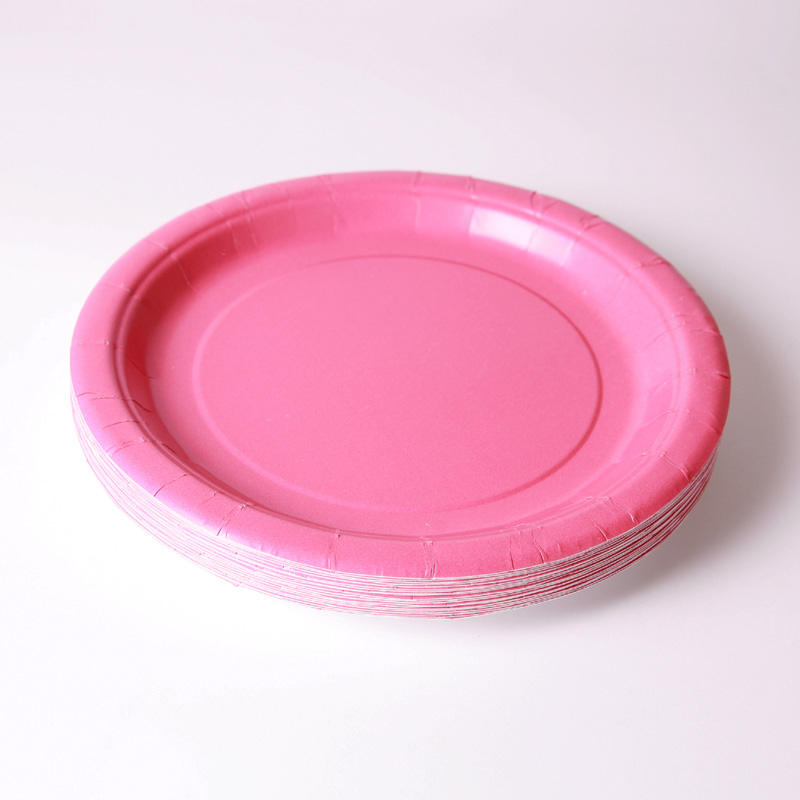 8 hot pink plates
