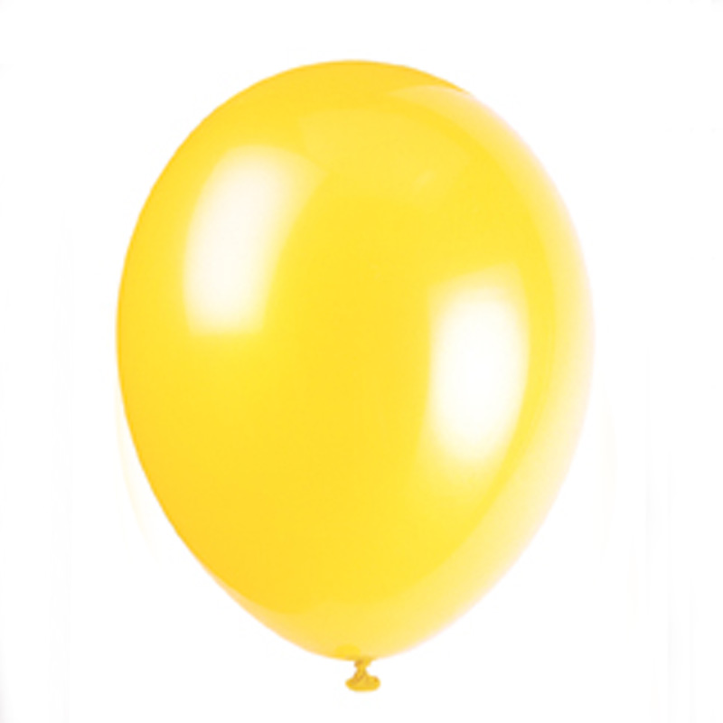 pack of 10 yellow balloons