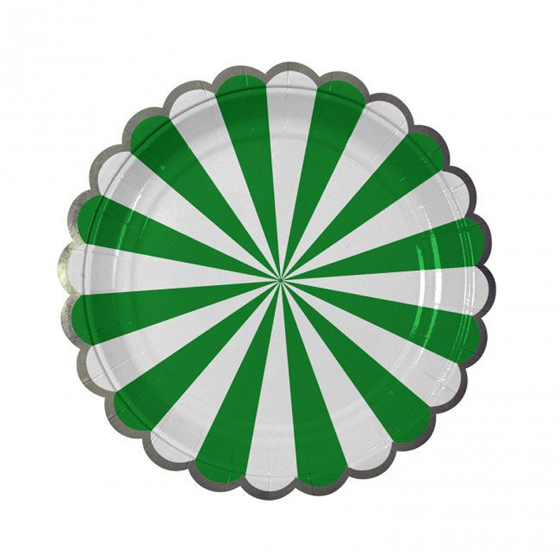 Green Striped small Plate