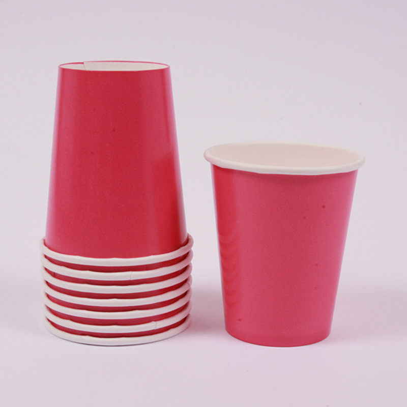 8 hot pink cups