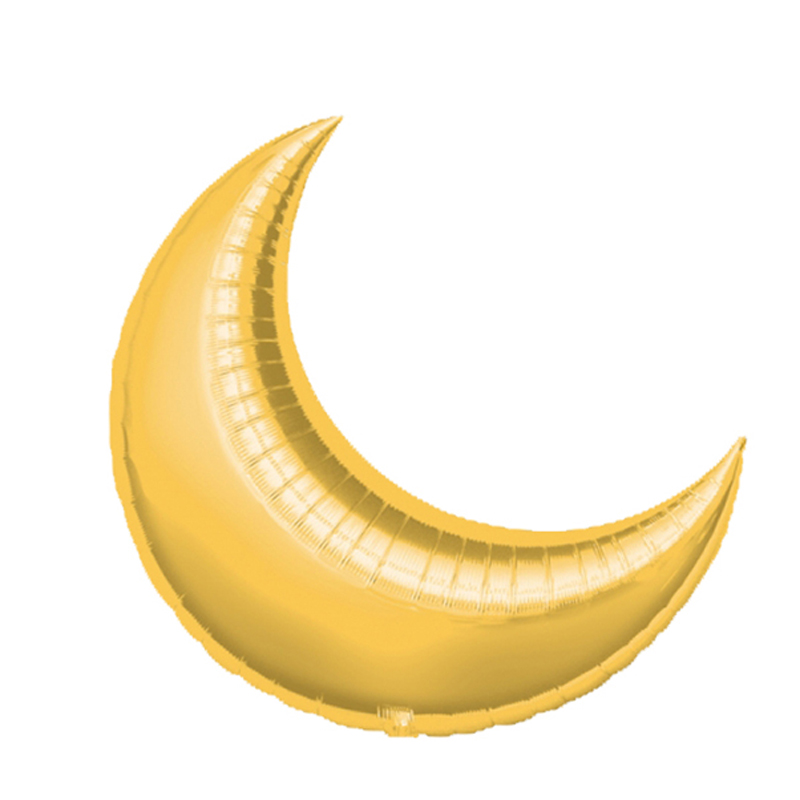 Large gold foil moon balloon