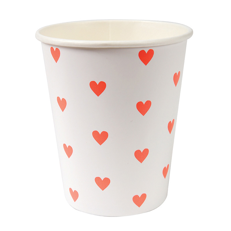 Pink Hearts Pattern Party Cup