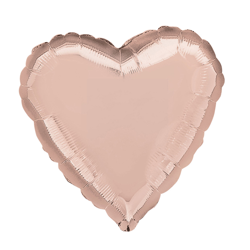 Rose gold heart shaped foil balloon