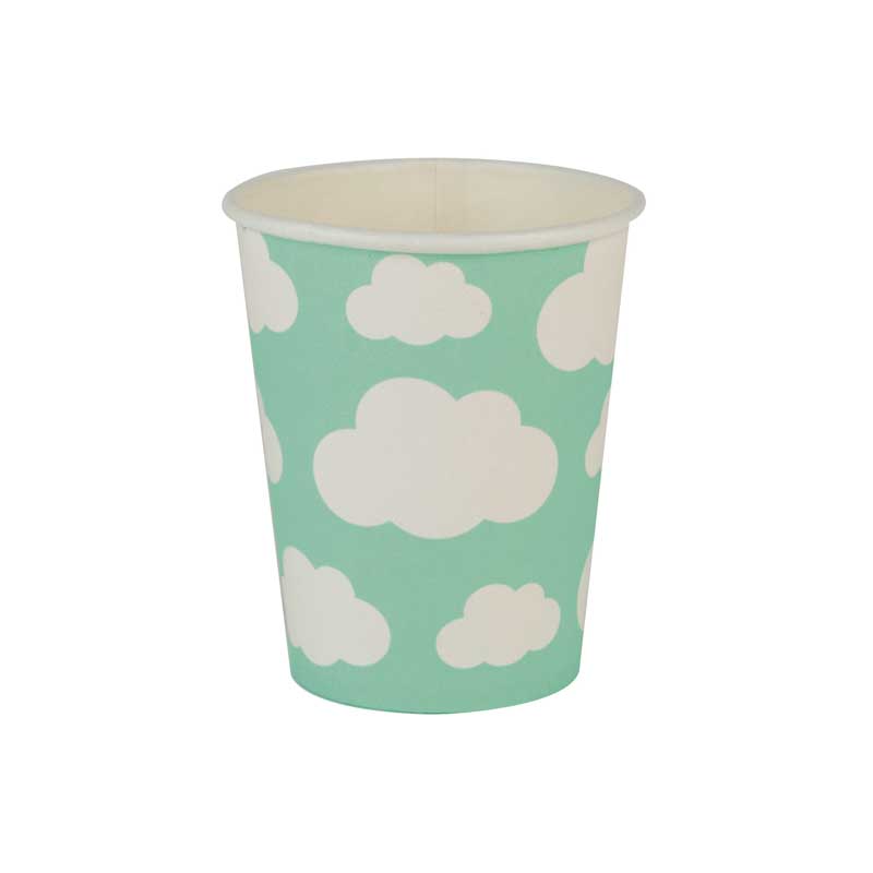 8 aqua cloud cups