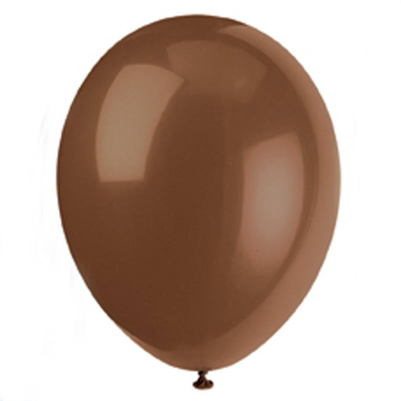 pack of 10 chocolate brown balloons