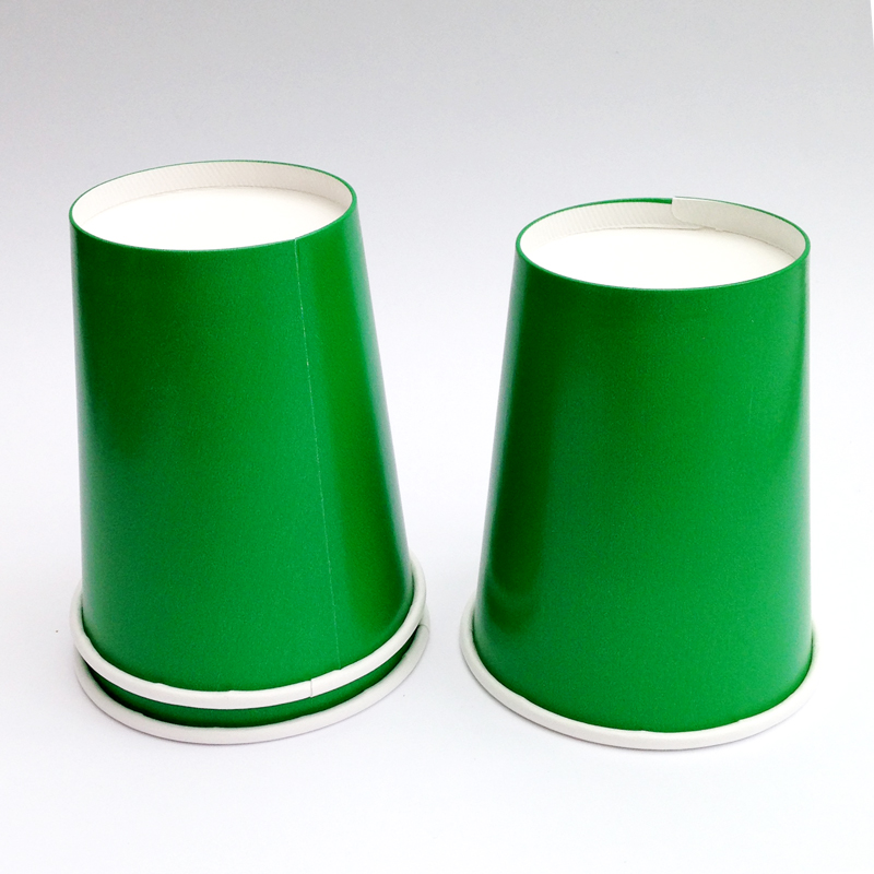 8 green cups