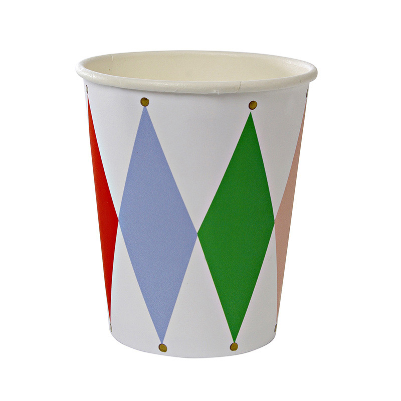8 Harlequin Pattern Party Cup