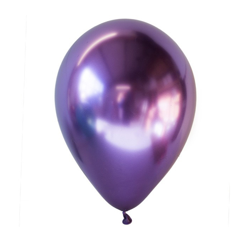 Pack of 5 Chrome Balloons - purple