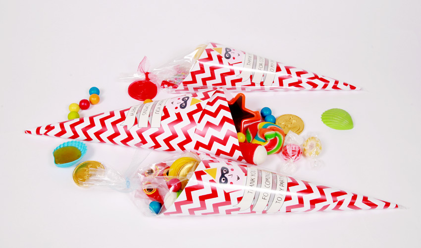 Pre-filled party cones