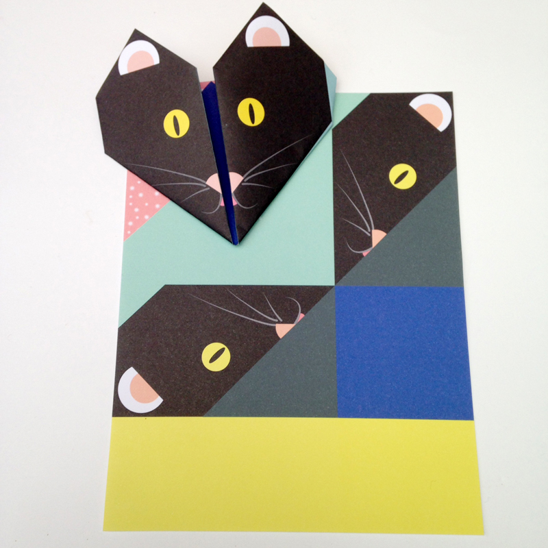black Cat origami notes - Little Lulubel