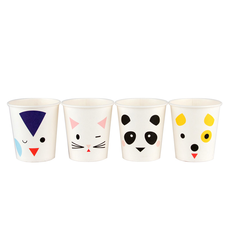 8 animal faces small paper cups - Little Lulubel