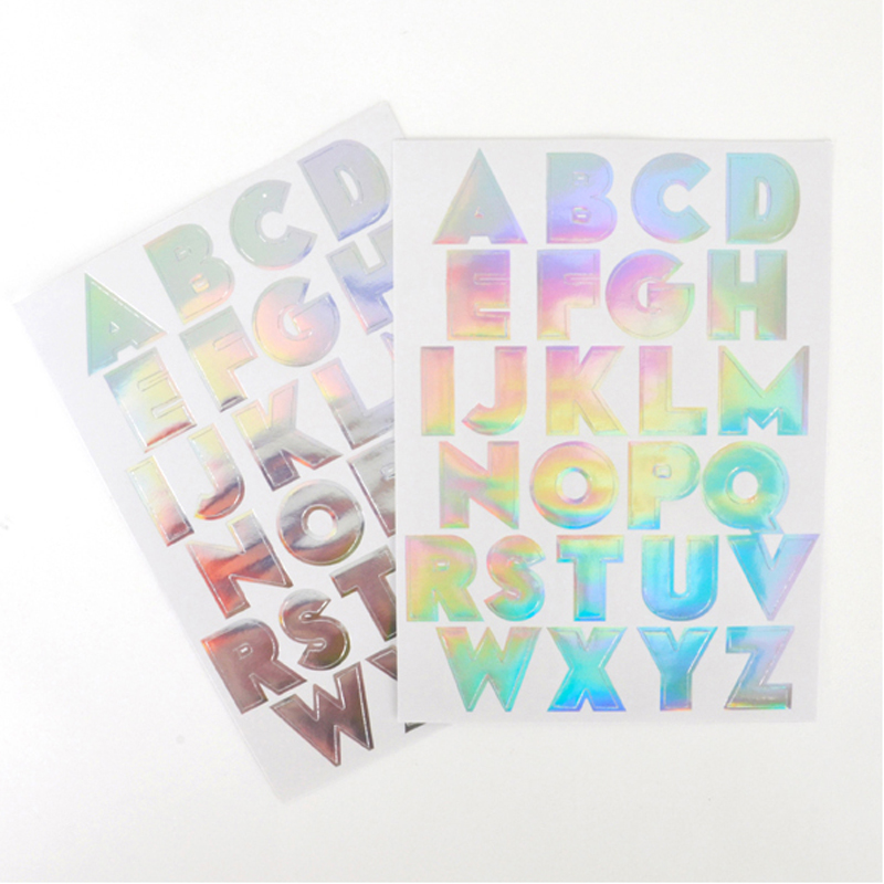silver foil alphabet stickers Little Lulubel
