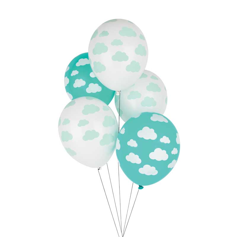 5 cloud balloons