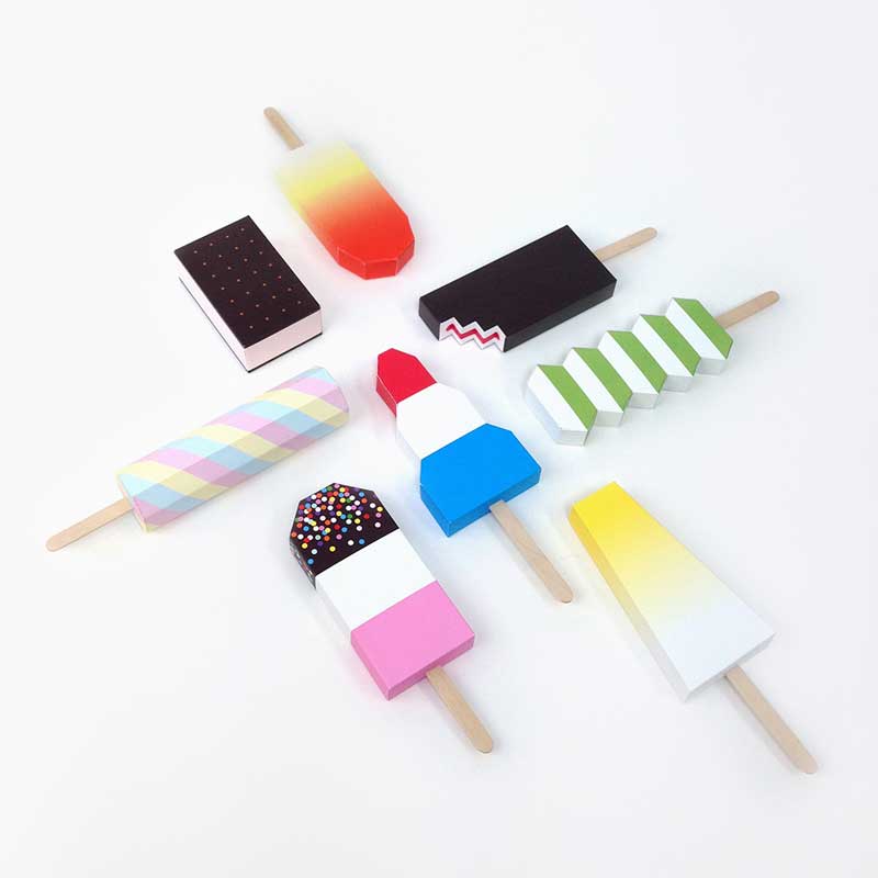 3D paper ice lollies