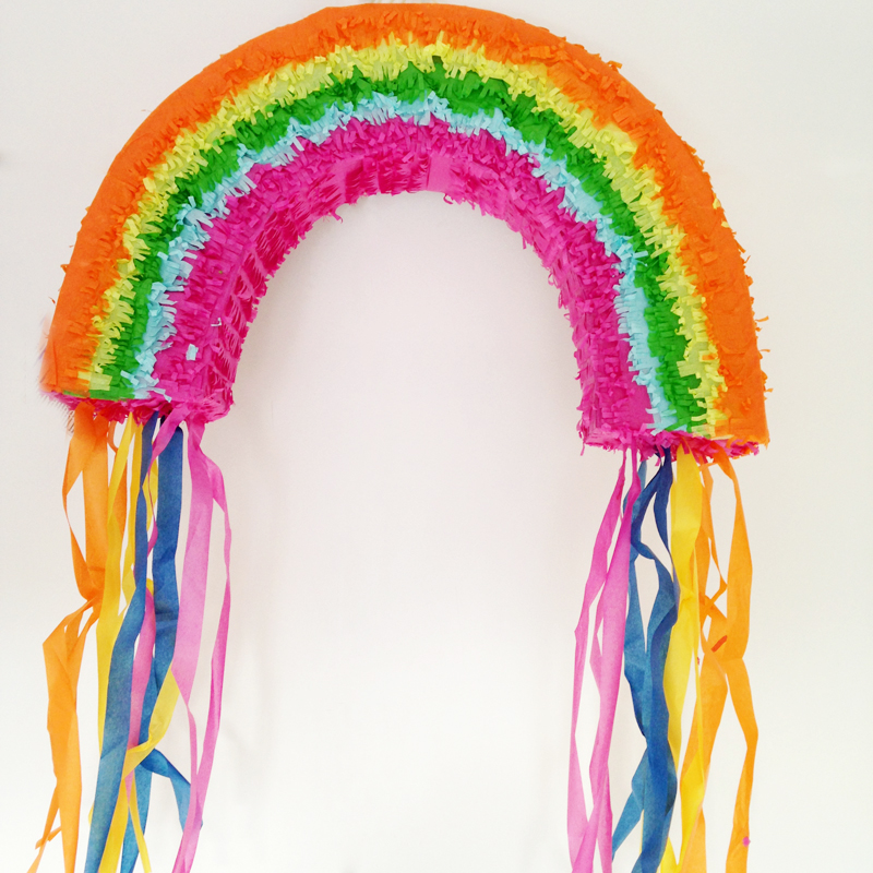 Rainbow pull pinata