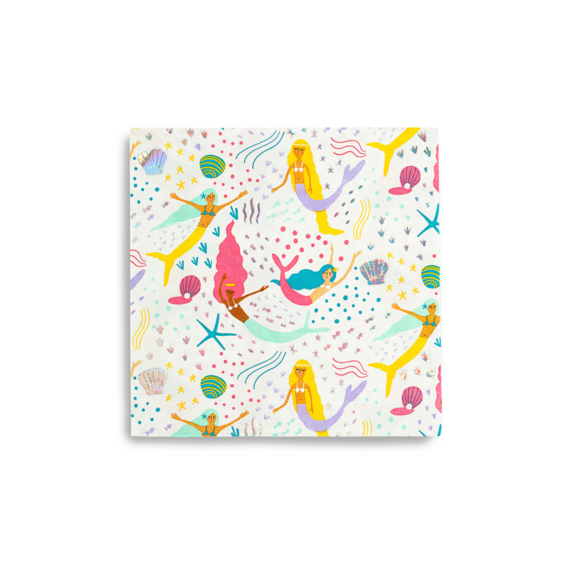 pastel mermaid napkins