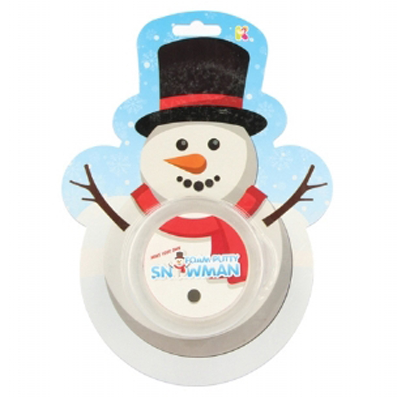 Create make SNOWMAN KIT Christmas build your Own Mini Foam Putty Slime Kids